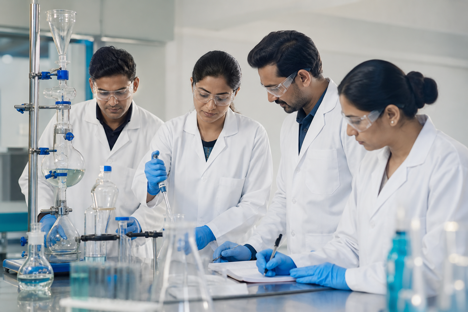 Alexander Lifesciences scientists at work in the laboratory