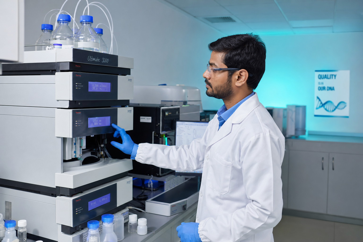 Analytical QC laboratory at Alexander Lifesciences